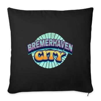 Bremerhaven Germany Font Pop Art Comic - Sofa pillowcase 17,3'' x 17,3'' (45 x 45 cm) - black - Front