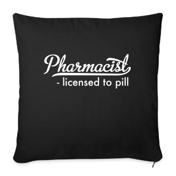 Pharmacist - Sofa pillowcase 17,3'' x 17,3'' (45 x 45 cm) - black - Front