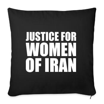 Justice for women of iran - Housse de coussin décorative 45 x 45 cm - noir - Devant