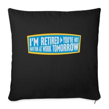 Amusez-vous au travail - Housse de coussin décorative 45 x 45 cm - noir - Devant