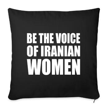 Be the voice of iranian women - Sofakissenbezug 45 x 45 cm - Schwarz - Vorne