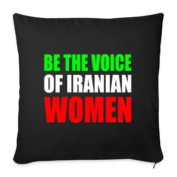 Be the voice of iranian women - Sofakissenbezug 45 x 45 cm - Schwarz - Vorne