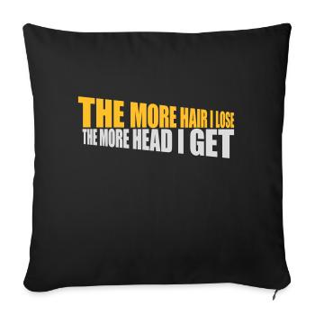 I get more head - Sofa pillowcase 17,3'' x 17,3'' (45 x 45 cm) - black - Front