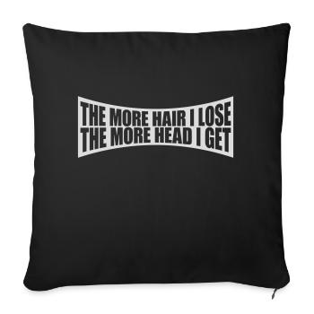 J’ai plus de tête - Housse de coussin décorative 45 x 45 cm - noir - Devant