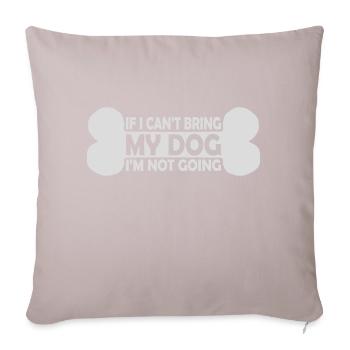 Citation Apportez mon chien - Housse de coussin décorative 45 x 45 cm - taupe clair - Devant