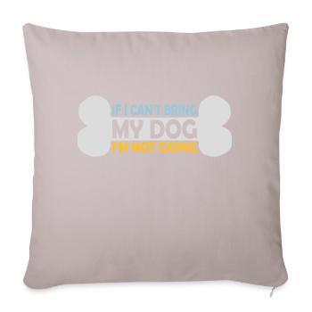 Citation Apportez mon chien - Housse de coussin décorative 45 x 45 cm - taupe clair - Devant