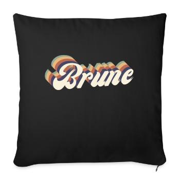 Brune vintage - Housse de coussin décorative 45 x 45 cm - noir - Devant