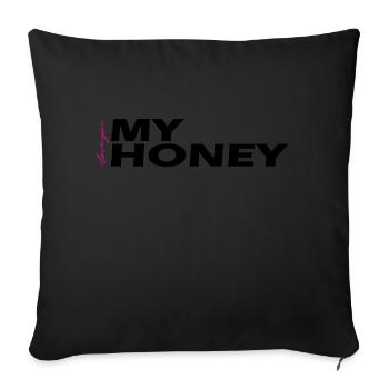 Mon cadeau de miel noir - Housse de coussin décorative 45 x 45 cm - noir - Devant