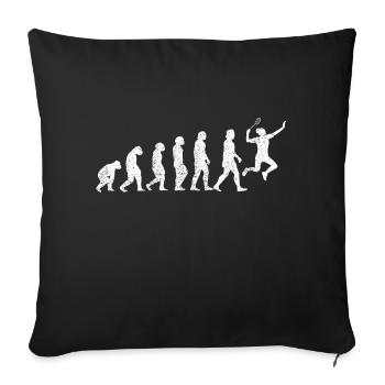 Badminton badminton fan badminton team - Sofa pillowcase 17,3'' x 17,3'' (45 x 45 cm) - black - Front