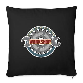 Father's Day gift for dad for Men's Day - Sofa pillowcase 17,3'' x 17,3'' (45 x 45 cm) - black - Front
