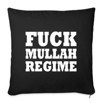 Fuck mullah regime iran - Housse de coussin décorative 45 x 45 cm - noir - Devant