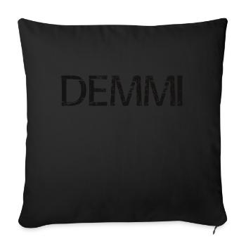 DEMMI | Remmi-Demmi | Partnerlook - Sofakissenbezug 45 x 45 cm - Schwarz - Vorne