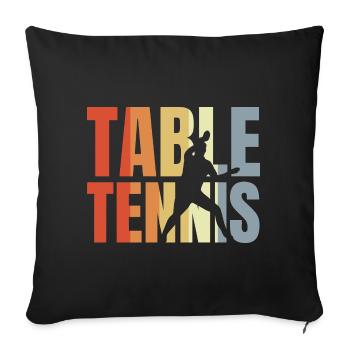 Ping Pong - Sofa pillowcase 17,3'' x 17,3'' (45 x 45 cm) - black - Front
