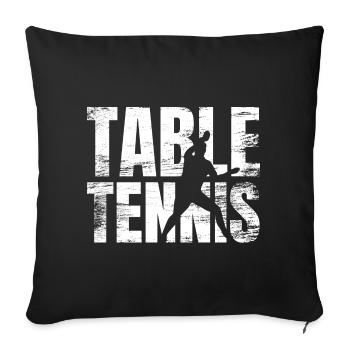 Table tennis - Sofa pillowcase 17,3'' x 17,3'' (45 x 45 cm) - black - Front