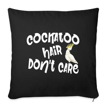 COCKATOO HAIR DON'T CARE - Sofa pillowcase 17,3'' x 17,3'' (45 x 45 cm) - black - Front