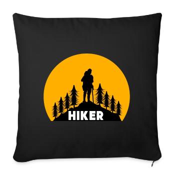 Hike Saying Hiking Hikers Climbing Mountains - Sofa pillowcase 17,3'' x 17,3'' (45 x 45 cm) - black - Front