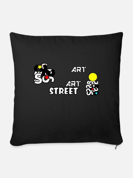 Street Art Style - Sofa pillowcase 17,3'' x 17,3'' (45 x 45 cm) - black