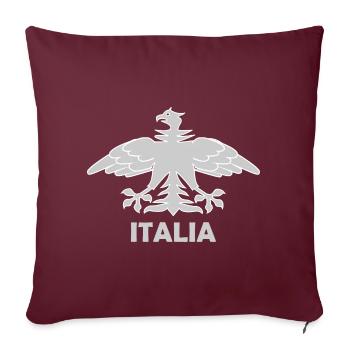 Les Italiens - Housse de coussin décorative 45 x 45 cm - bordeaux - Devant