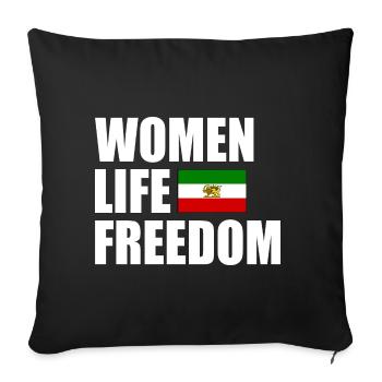 Women life freedom - Sofa pillowcase 17,3'' x 17,3'' (45 x 45 cm) - black - Front