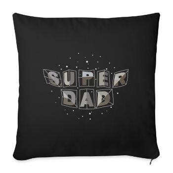 super dad dynamic-weiß-grau - Sofakissenbezug 45 x 45 cm - Schwarz - Vorne