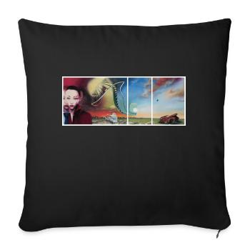 Surreal Painting / DECOE - Sofa pillowcase 17,3'' x 17,3'' (45 x 45 cm) - black - Front