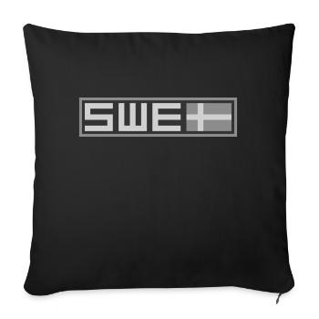 Sweden Tactical Flag - Sofa pillowcase 17,3'' x 17,3'' (45 x 45 cm) - black - Front