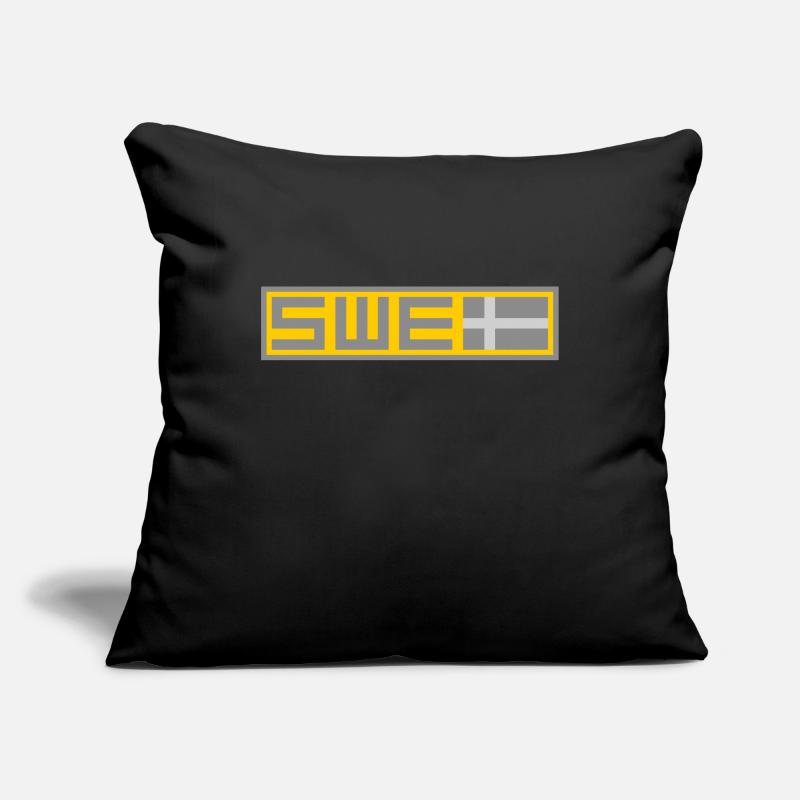 Drapeau tactique de la Suède Housse de coussin décorative 45 x 45 cm