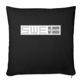 Sweden Tactical Flag - Sofa pillowcase 17,3'' x 17,3'' (45 x 45 cm) - black - Front