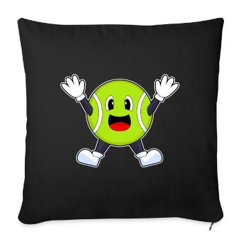 Tennis Ballon Tennis - Housse de coussin décorative 45 x 45 cm - noir - Devant