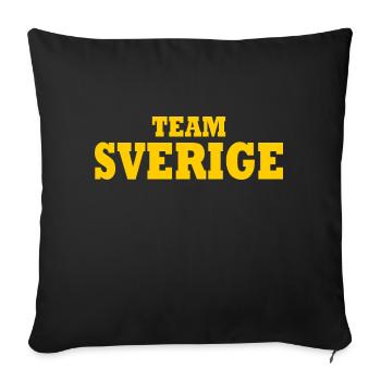 Team sverige - Housse de coussin décorative 45 x 45 cm - noir - Devant