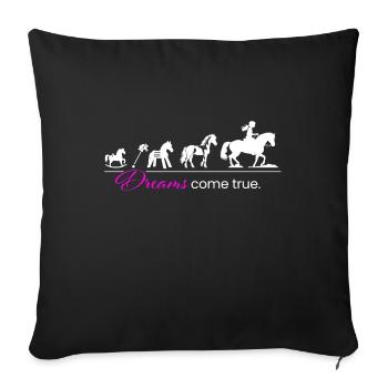 Horse Dream Evolution - Sofa pillowcase 17,3'' x 17,3'' (45 x 45 cm) - black - Front