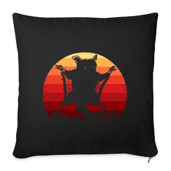 Retro Vintage Sugar Glider Besitzer Sugar Gliders - Sofakissenbezug 45 x 45 cm - Schwarz - Vorne