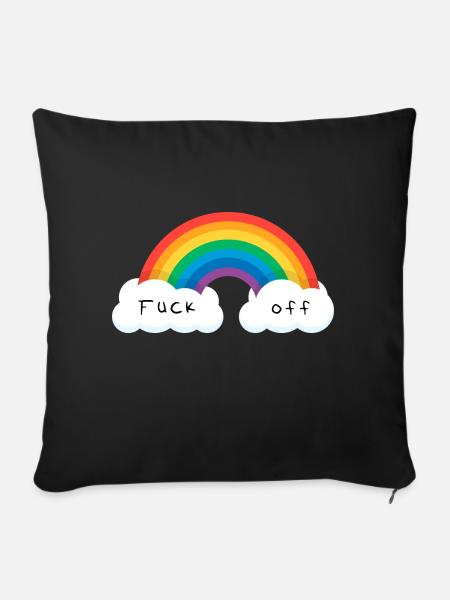 FUCK OFF - Sofakissenbezug 45 x 45 cm - Schwarz