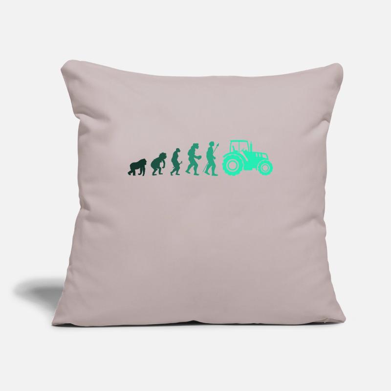 Évolution tracteur Housse de coussin décorative 45 x 45 cm