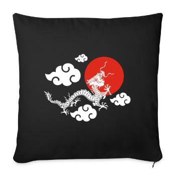 The Flight of the White Dragon - Sofa pillowcase 17,3'' x 17,3'' (45 x 45 cm) - black - Front
