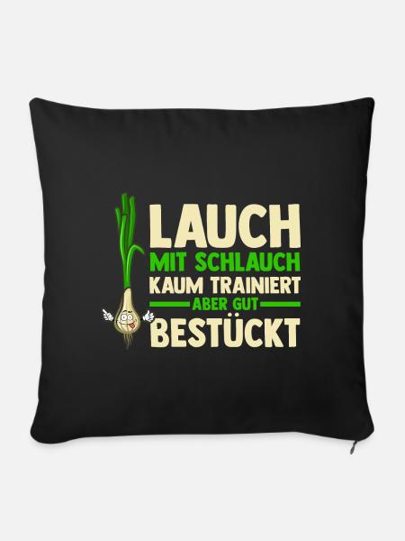 Bodybuilding Sport Fitness Lauch - Sofakissenbezug 45 x 45 cm - Schwarz