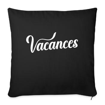 Vacances - Housse de coussin décorative 45 x 45 cm - noir - Devant