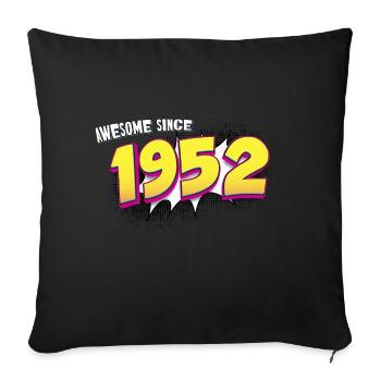Retro 71st birthday in Pop Art Comic Book Style - Sofa pillowcase 17,3'' x 17,3'' (45 x 45 cm) - black - Front