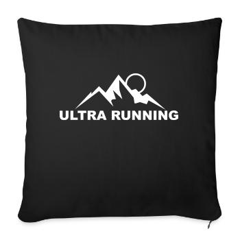 Trail Run Ultra Running Mountain Trekking Running - Sofa pillowcase 17,3'' x 17,3'' (45 x 45 cm) - black - Front