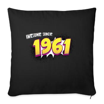 Retro 62nd birthday in Pop Art Comic Book Style - Sofa pillowcase 17,3'' x 17,3'' (45 x 45 cm) - black - Front