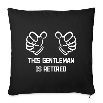 Retirement Statement Senior Profession Time Out Freedom - Sofa pillowcase 17,3'' x 17,3'' (45 x 45 cm) - black - Front