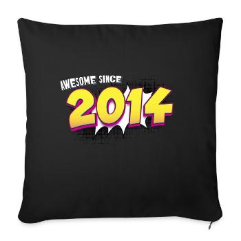 Rétro 9e anniversaire dans le Style Pop Art Comic Book - Housse de coussin décorative 45 x 45 cm - noir - Devant