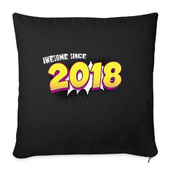 Retro 5th birthday in Pop Art Comic Book Style - Sofa pillowcase 17,3'' x 17,3'' (45 x 45 cm) - black - Front