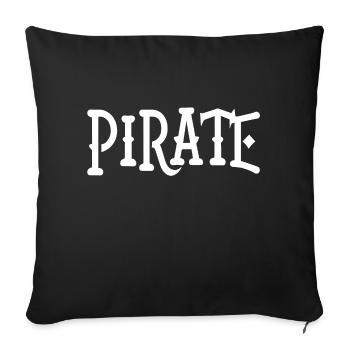 Pirate - Housse de coussin décorative 45 x 45 cm - noir - Devant