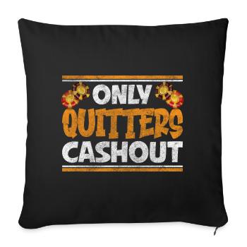 Joueur de poker Full House - Housse de coussin décorative 45 x 45 cm - noir - Devant