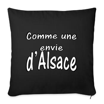 Comme une envie d Alsace - Housse de coussin décorative 45 x 45 cm - noir - Devant