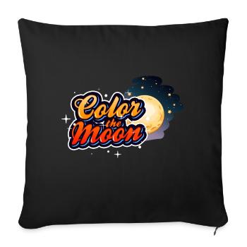 Colorier le Moo, Design - Housse de coussin décorative 45 x 45 cm - noir - Devant