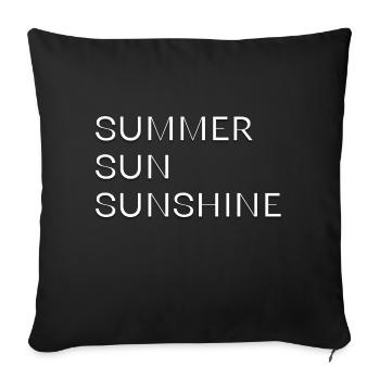 Summer Sun Sunshine Sommer Sonne Sonnenschein - Sofa pillowcase 17,3'' x 17,3'' (45 x 45 cm) - black - Front