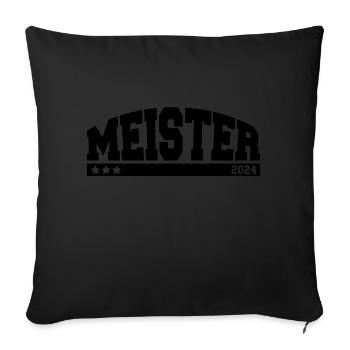 Meister 2024 - Sofakissenbezug 45 x 45 cm - Schwarz - Vorne