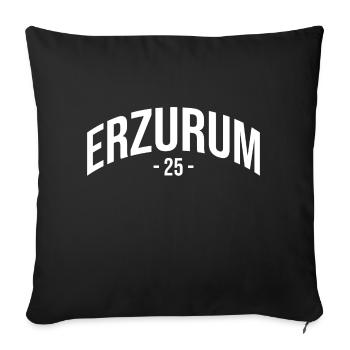 Erzurum 25 Turkey Turkiye Gift Holiday TR Türk - Sofa pillowcase 17,3'' x 17,3'' (45 x 45 cm) - black - Front